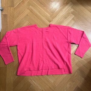 Free People hot pink oversized sweater